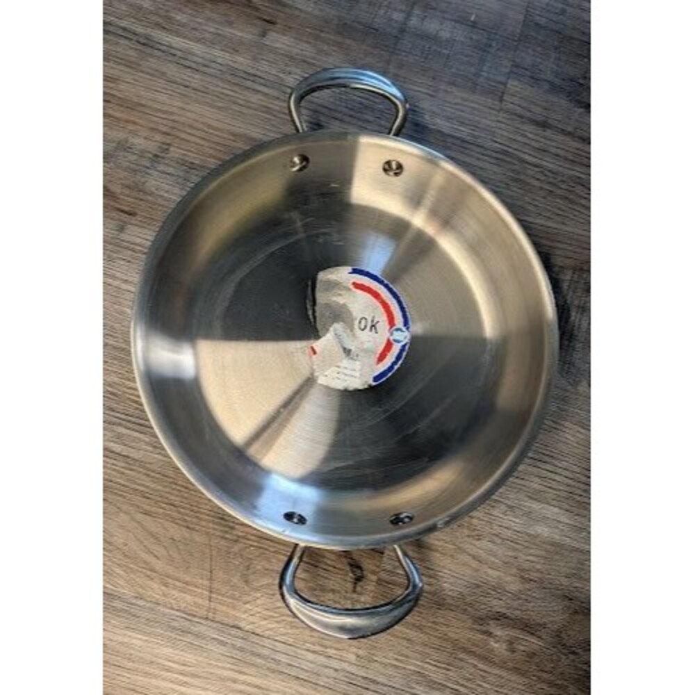 Mauviel 1830 M'Cook 5-Ply Stainless Steel Frying Pan 24cm 2 Handles MSRP $320